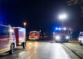 Brand des Gerätehauses der freiwilligen Feuerwehr Dürrehofe; Foto: Blaulichtreport Lausitz