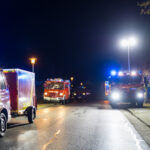 Brand des Gerätehauses der freiwilligen Feuerwehr Dürrehofe; Foto: Blaulichtreport Lausitz