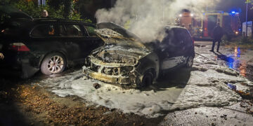 PKW Brand in Cottbus; Foto: Blaulichtreport Lausitz