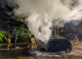 PKW Brand in Cottbus; Foto: Blaulichtreport Lausitz