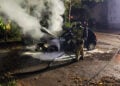PKW Brand in Cottbus; Foto: Blaulichtreport Lausitz