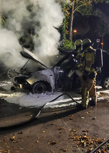PKW Brand in Cottbus; Foto: Blaulichtreport Lausitz