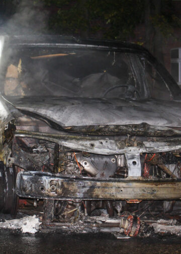 PKW Brand in Cottbus; Foto: Blaulichtreport Lausitz
