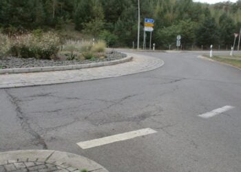 Kreisverkehr an Feuerwehr Brieske in Senftenberg ab 20. Oktober dicht