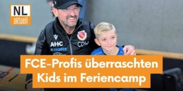 Fußballträume werden wahr. FCE-Profis überraschten Kids im Feriencamp