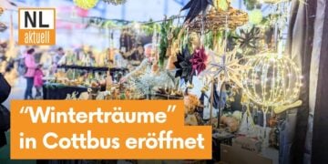 Winterträume in Cottbus gestartet. Messehalle erstrahlt im Lichterglanz