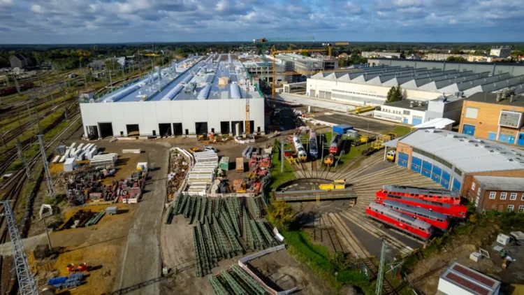 Baustelle des ICE-Bahnwerks in Cottbus; Foto: DB AG
