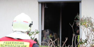 Doppelhaushälfte in Schwarzheide unbewohnbar; Foto: Blaulichtreport Lausitz