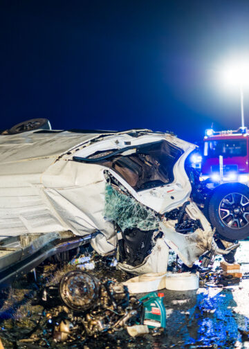 Tödlicher Unfall auf der B169; Foto: Blaulichtreport Lausitz