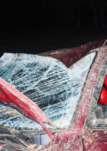Unfall zwischen Auras und Schorbus; Foto: Blaulichtreport Lausitz