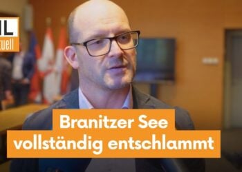 Entschlammungsarbeiten am Branitzer See in Cottbus abgeschlossen