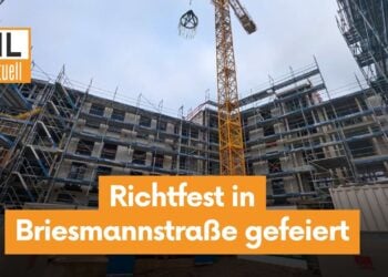 Richtfest in Cottbuser Briesmannstraße: 1. Bauabschnitt vor Innenausbau