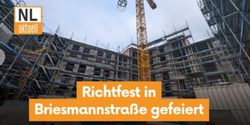 Richtfest in Cottbuser Briesmannstraße: 1. Bauabschnitt vor Innenausbau