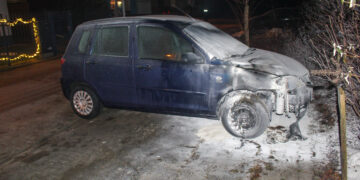 PKW Brand in Cottbus: Foto: Blaulichtreport Lausitz