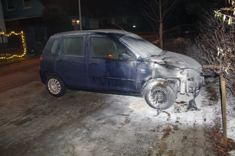 PKW Brand in Cottbus: Foto: Blaulichtreport Lausitz