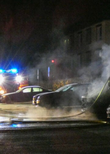 PKW Brand in Finsterwalde; Foto: Blaulichtreport Lausitz