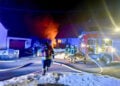 Brand in Lauchhammer; Foto: Blaulichtreport Lausitz