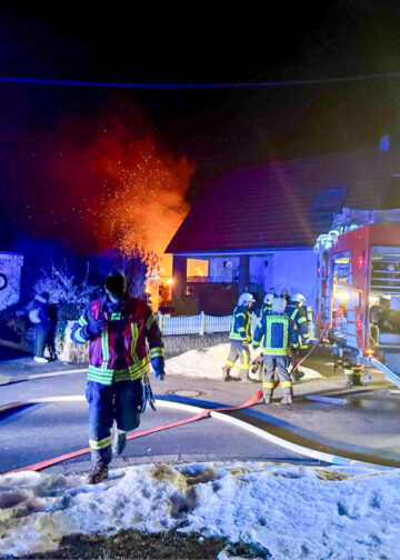 Brand in Lauchhammer; Foto: Blaulichtreport Lausitz