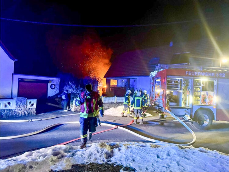 Brand in Lauchhammer; Foto: Blaulichtreport Lausitz