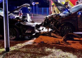 Verkehrsunfall in Kiekebusch (Schönefeld); Foto: Blaulichtreport Lausitz
