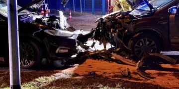 Verkehrsunfall in Kiekebusch (Schönefeld); Foto: Blaulichtreport Lausitz