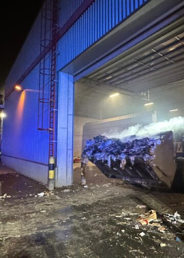 Brand in Industrieanlage in Eisenhüttenstadt; Foto: Freiwillige Feuerwehr Eisenhüttenstadt