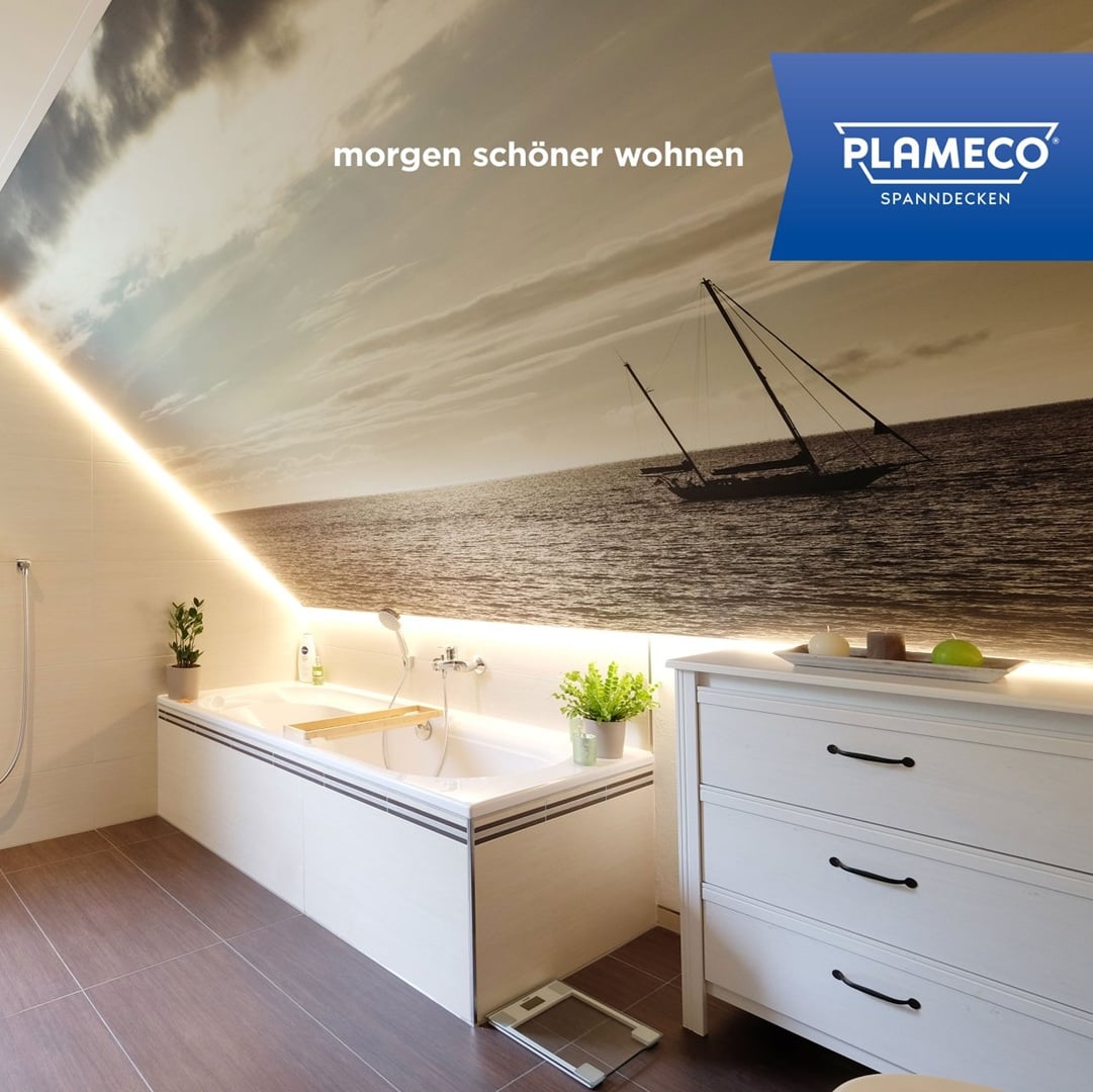 Plameco zeigt moderne Spanndecken und Licht auf Handwerkermesse Cottbus