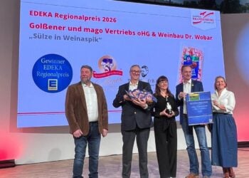 Golßener und Weingut Wobar für Sülze in Weinaspik von EDEKA Minden-Hannover ausgezeichnet; Foto: Golßener