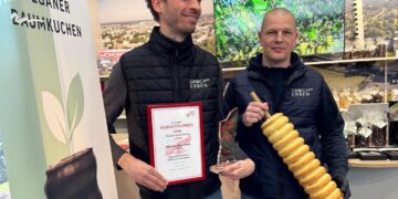 Groch und Erben holt den zweiten Platz beim pro agro Marketingpreis 2026 auf der grünen Woche; Foto: Lina Herold