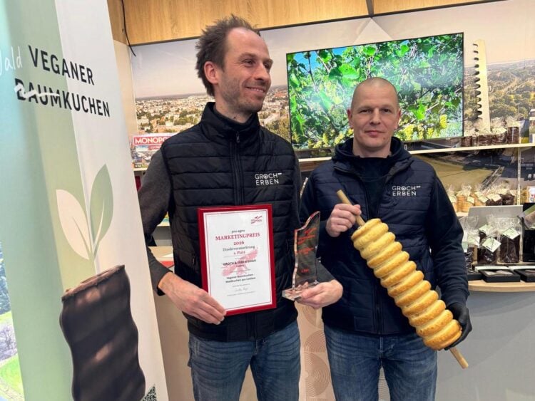 Groch und Erben holt den zweiten Platz beim pro agro Marketingpreis 2026 auf der grünen Woche; Foto: Lina Herold