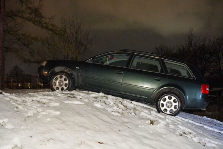 Unfall nach Flucht in Kamenz; Foto: Blaulichtreport Lausitz