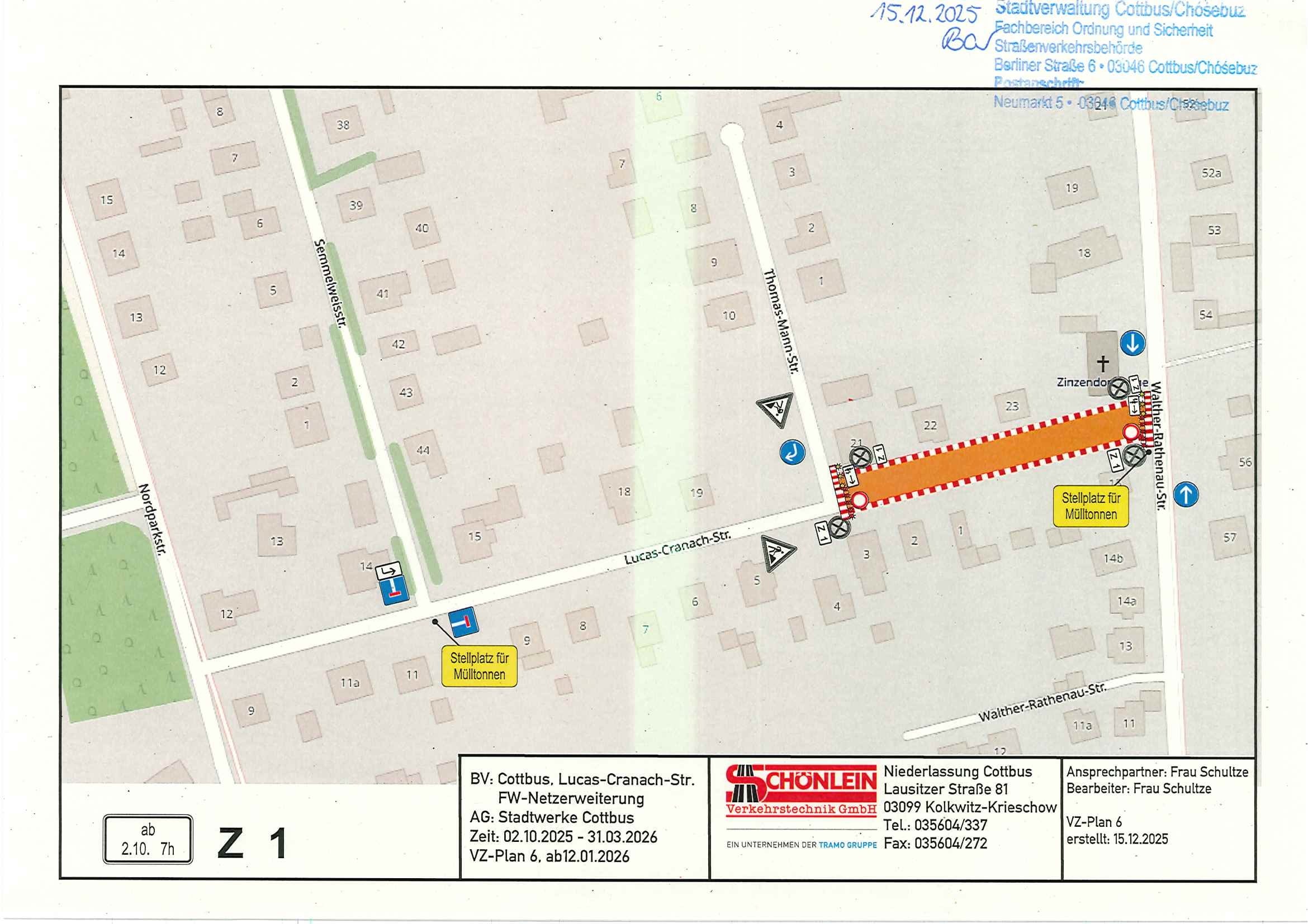 L.-Cranach Straße in Cottbus