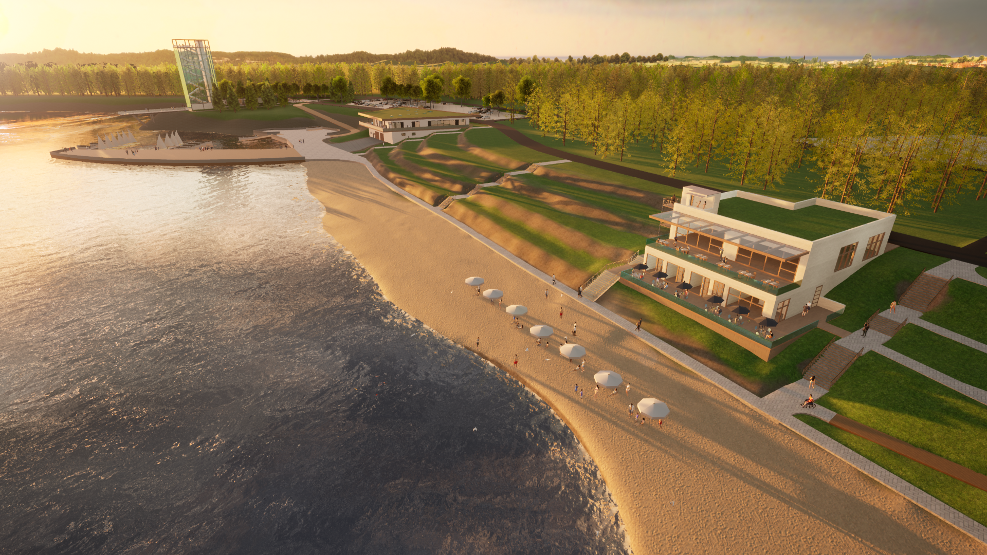 Planungen für den Scheibesee; Grafik: bauhoys planungsgesellschaft mbh Hoyerswerda