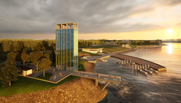 Planungen für den Scheibesee; Grafik: bauhoys planungsgesellschaft mbh Hoyerswerda