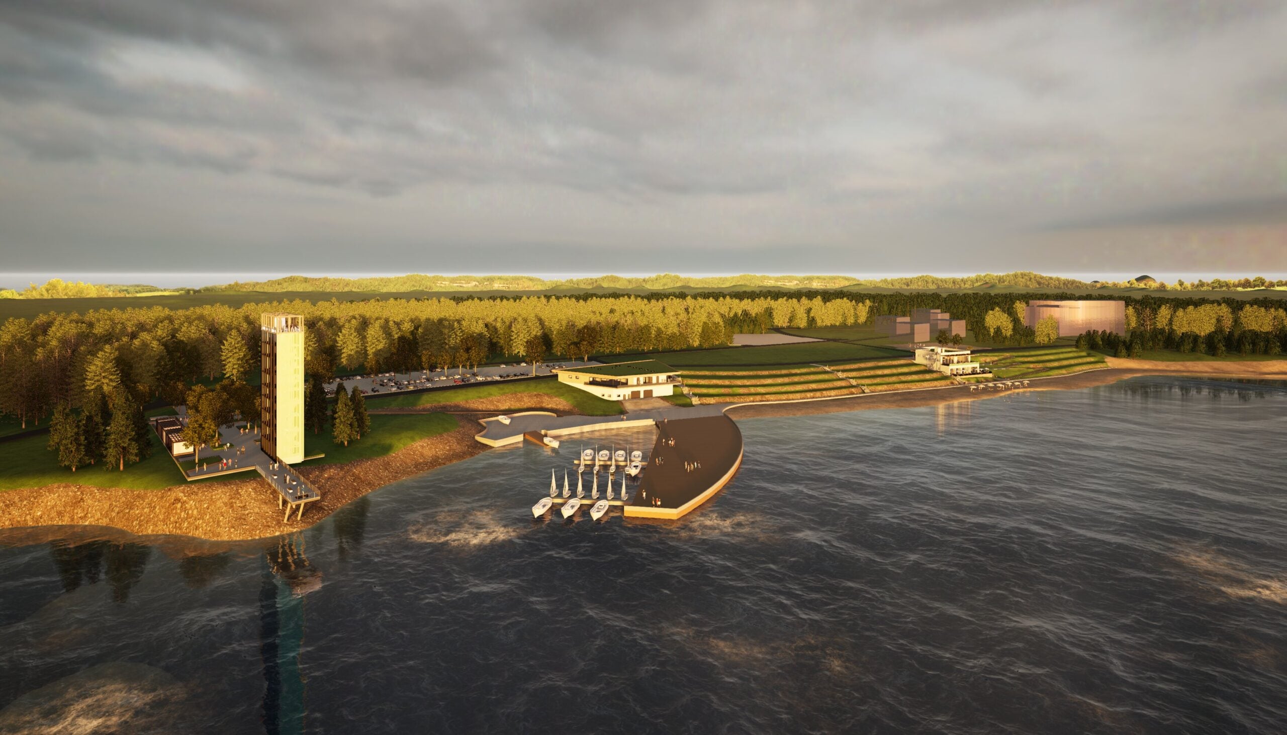 Planungen für den Scheibesee; Grafik: bauhoys planungsgesellschaft mbh Hoyerswerda