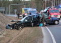 Unfall auf der L49 bei Kathlow; Foto: Blaulicihtreport Lausitz