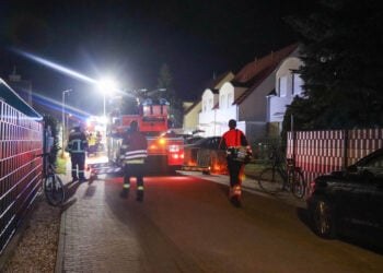Brand in Kolkwitz; Foto: Blaulichtreport Lausitz