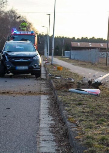 Unfall am Samstag in Cottbus-Gallinchen; Foto: Blaulichtreport Lausitz