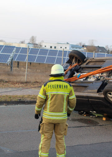 Unfall am Samstag in Cottbus-Gallinchen; Foto: Blaulichtreport Lausitz