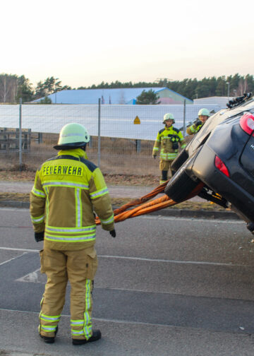 Unfall am Samstag in Cottbus-Gallinchen; Foto: Blaulichtreport Lausitz