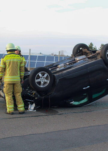 Unfall am Samstag in Cottbus-Gallinchen; Foto: Blaulichtreport Lausitz