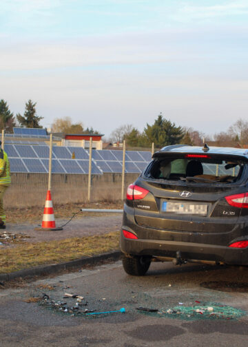 Unfall am Samstag in Cottbus-Gallinchen; Foto: Blaulichtreport Lausitz