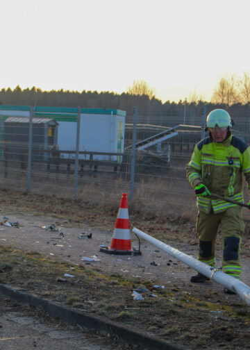 Unfall am Samstag in Cottbus-Gallinchen; Foto: Blaulichtreport Lausitz