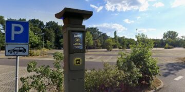Fotomontage Google Streetview & Parkscheinautomat Gemini Strada