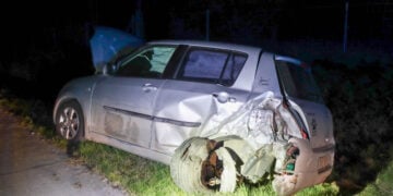 Unfall auf der A15 bei Roggosen; Foto: Blaulichtreport Lausitz