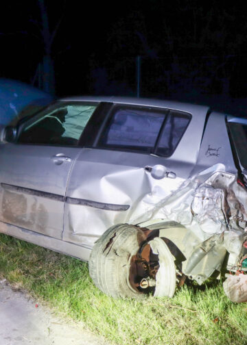 Unfall auf der A15 bei Roggosen; Foto: Blaulichtreport Lausitz
