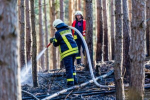 Waldbrand bei Jerischke: 3.000 Quadratmeter in Flammen