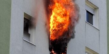 Brand in Guben fordert ein Menschenleben; Foto: Blaulichtreport Lausitz