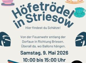 Höfetrödel in Striesow öffnet am Samstag fünf Stunden die Höfe