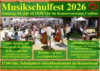 Musikschulfest am Konservatorium Cottbus, Titelbild zum Hoffest am 4. Juli